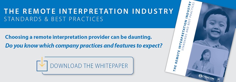 Remote Interpretation Industry Standards WP CTAs CC-1