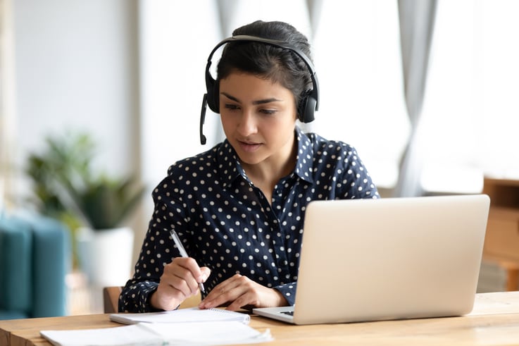 interpreter wearing headset